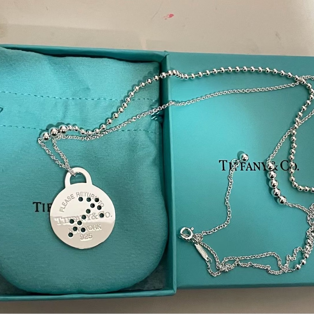 Tiffany&Co. Return to Tiffany Zodiac Sagittarius Round Tag Pendant Necklace
